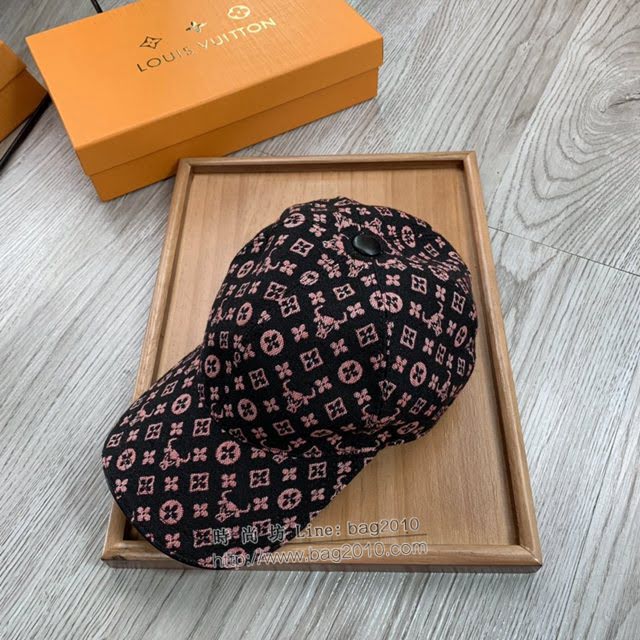 LV新品男士帽子 路易威登牛頭印花棒球帽鴨舌帽  mm1326
